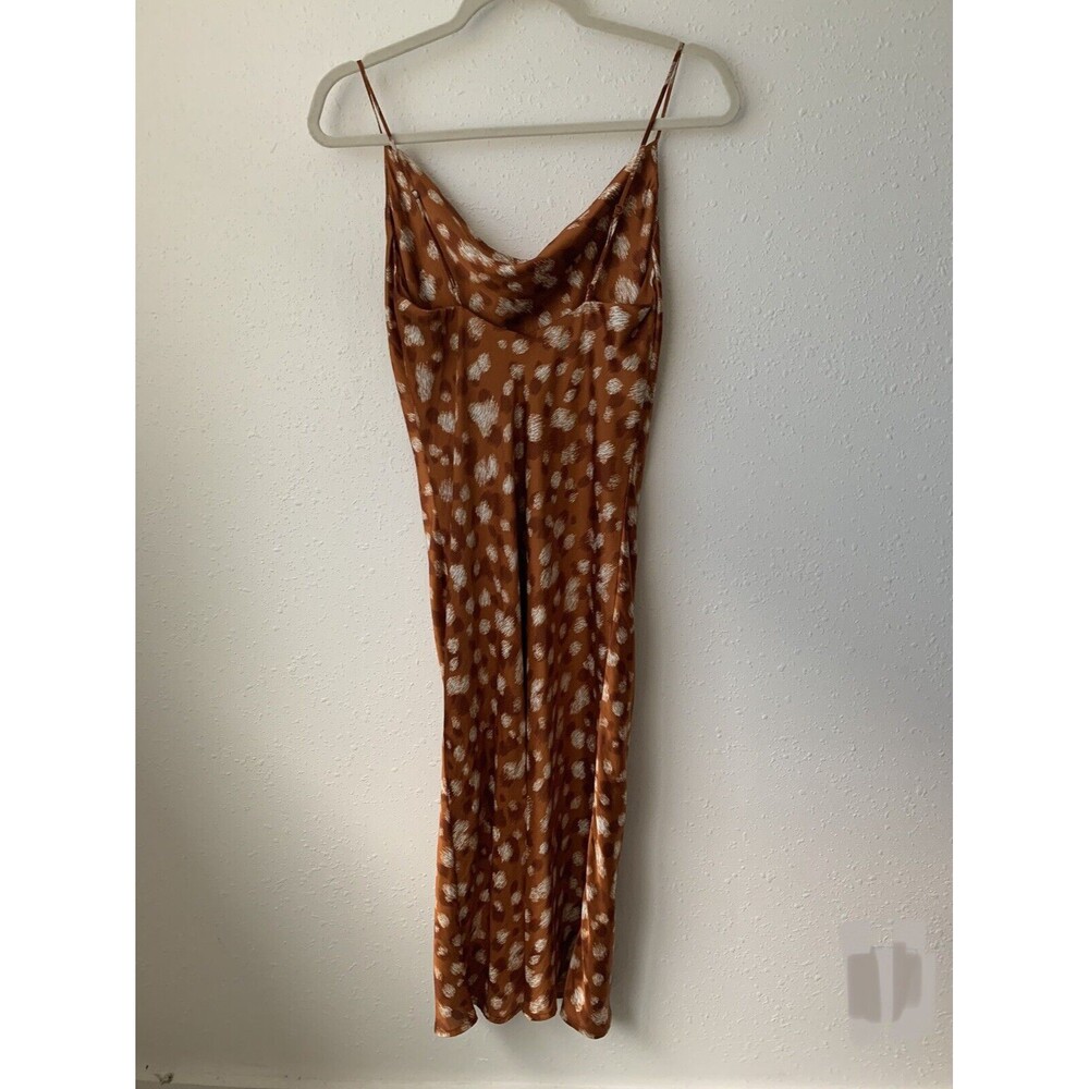 Bardot Polka Dot Silky Midi Slip Dress Sketchspot Doe Print - Picture 10 of 10